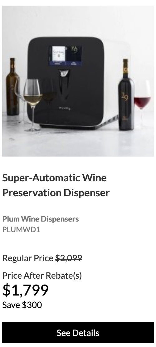 Plum Automatic Wine Preservation Dispenser ﻿ Appliance Buyer